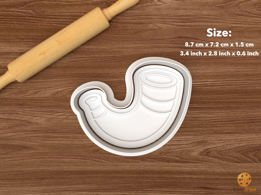 Rosh Hashanah Cookie Cutter Set STL File - single shofar