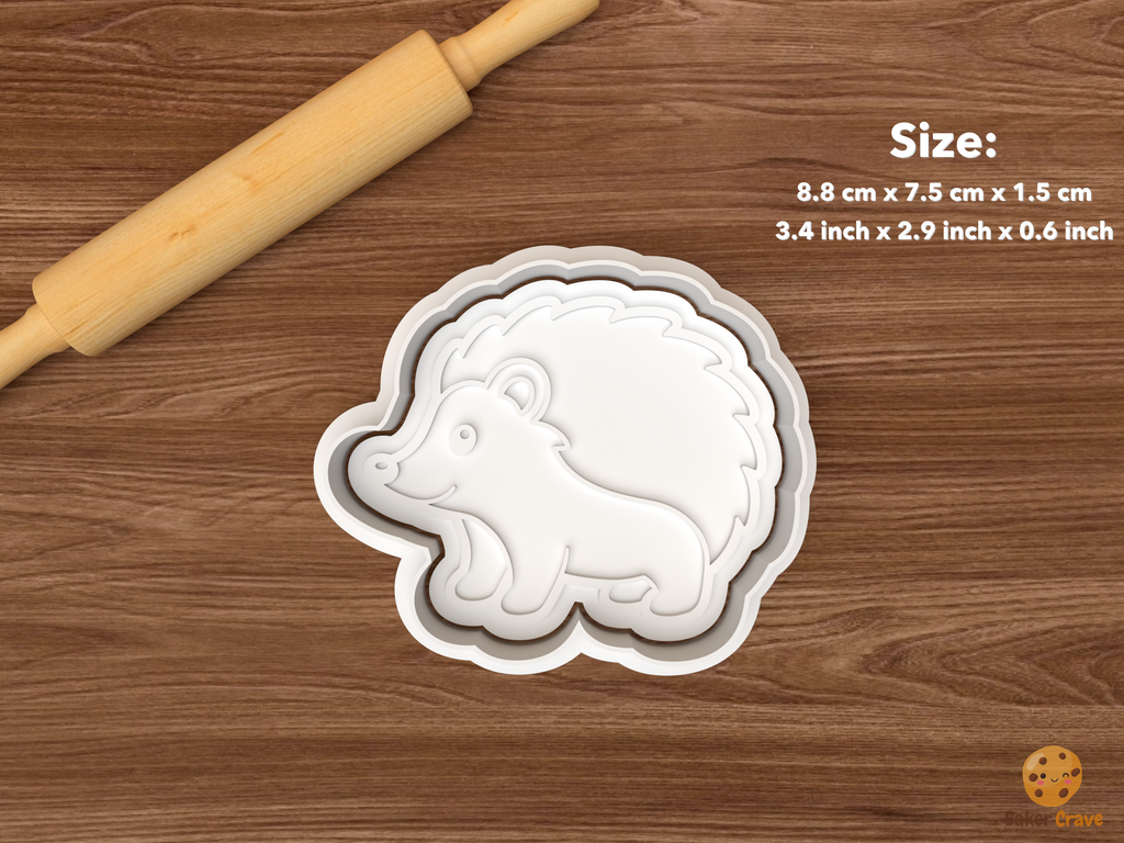Hedgehog Cookie Cutter Set STL File - single side profile hedgehog