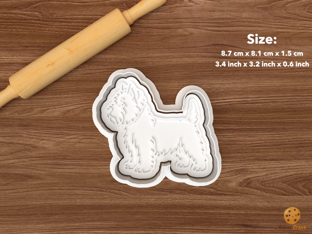 West Highland Terrier Dog Cookie Cutter Set STL File