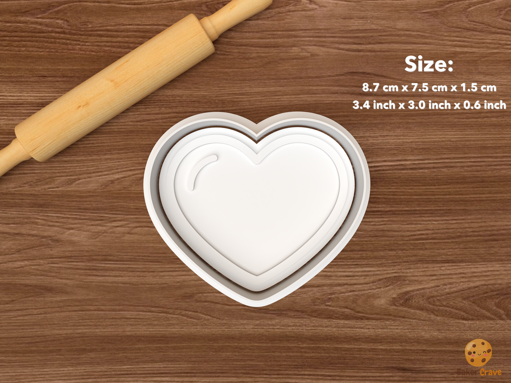 Valentine Heart Platter Cookie Cutter Set STL File