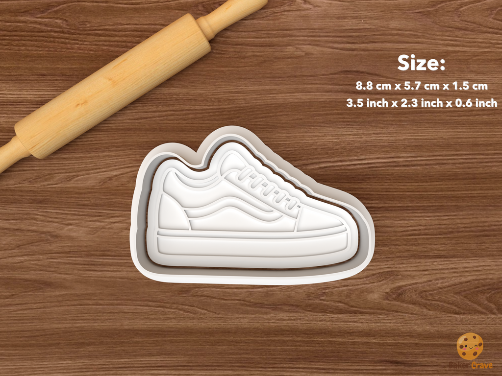 Skateboarding Cookie Cutter Set STL File - single skate shoe