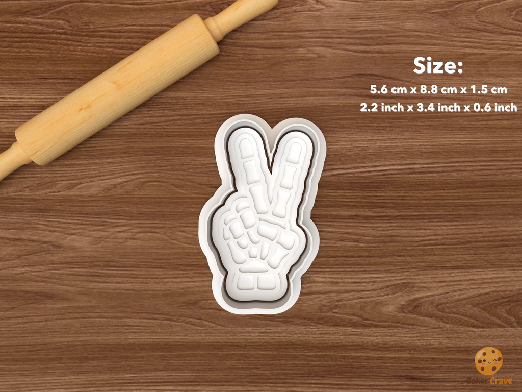 Skeleton Hand Gestures Cookie Cutter Set STL File