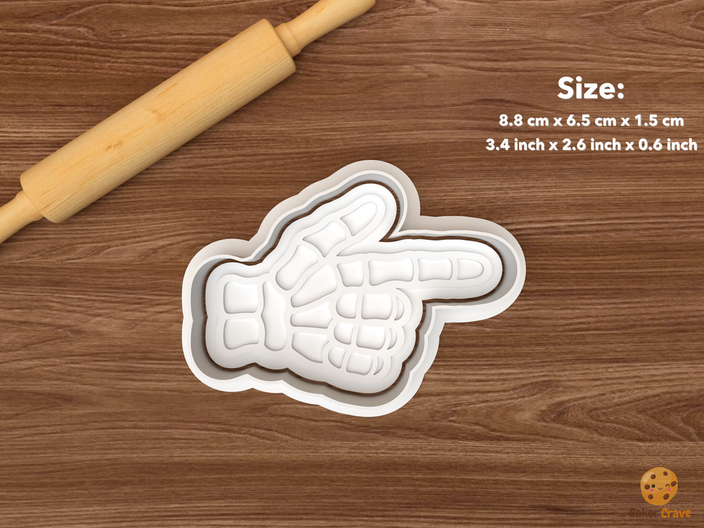 Skeleton Hand Gestures Cookie Cutter Set STL File