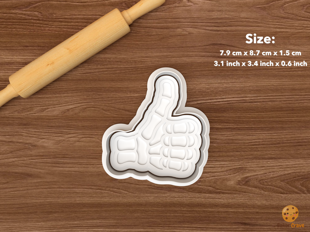 Skeleton Hand Gestures Cookie Cutter Set STL File