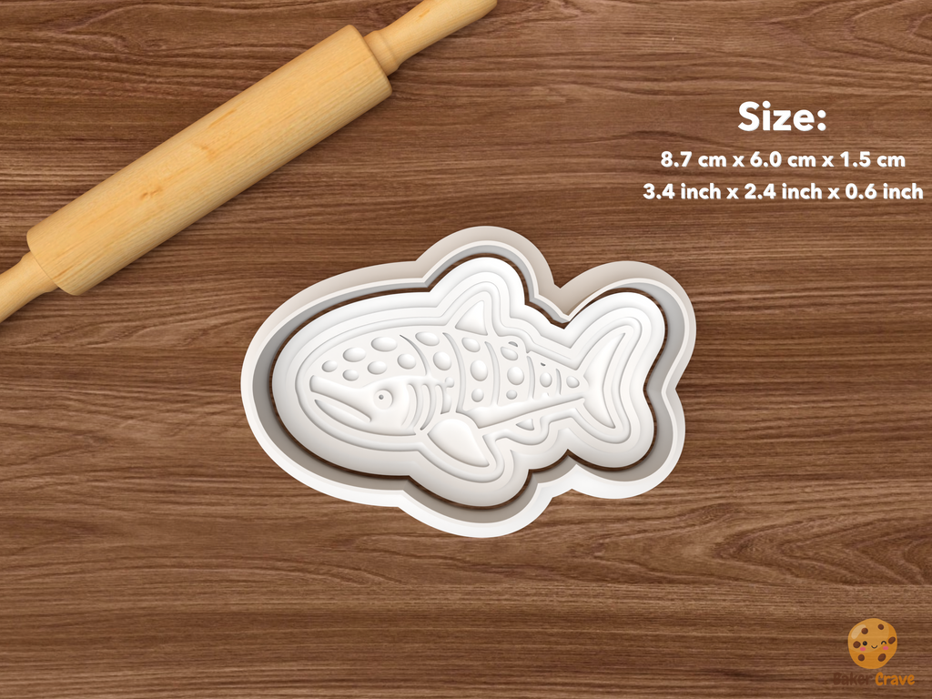 Whale Shark Cookie Cutter Set STL File - single small whale shark side profile