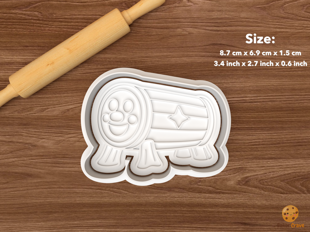 Tio De Nadal Christmas Cookie Cutter Set STL File - single smiling tio de nadal log