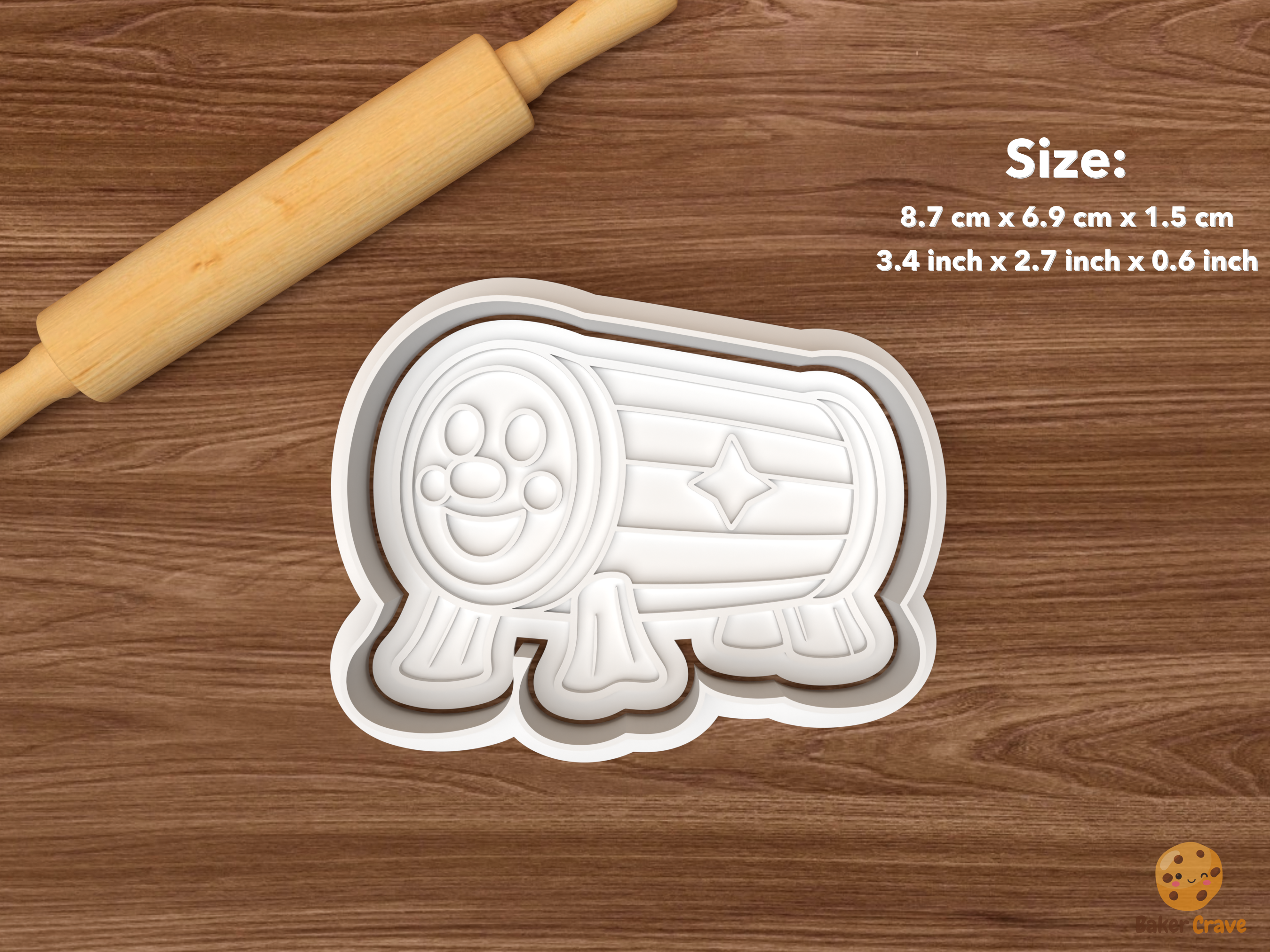 Tio De Nadal Christmas Cookie Cutter Set STL File - single smiling tio de nadal log