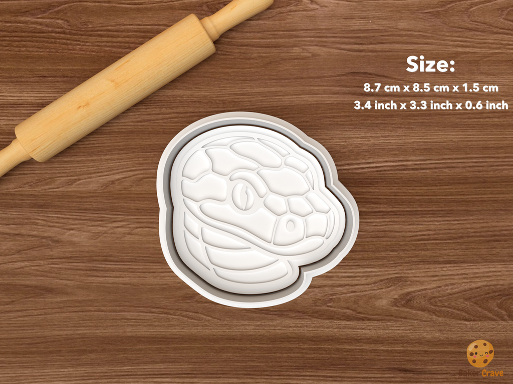 Snake Cookie Cutter Set STL File - single snake head