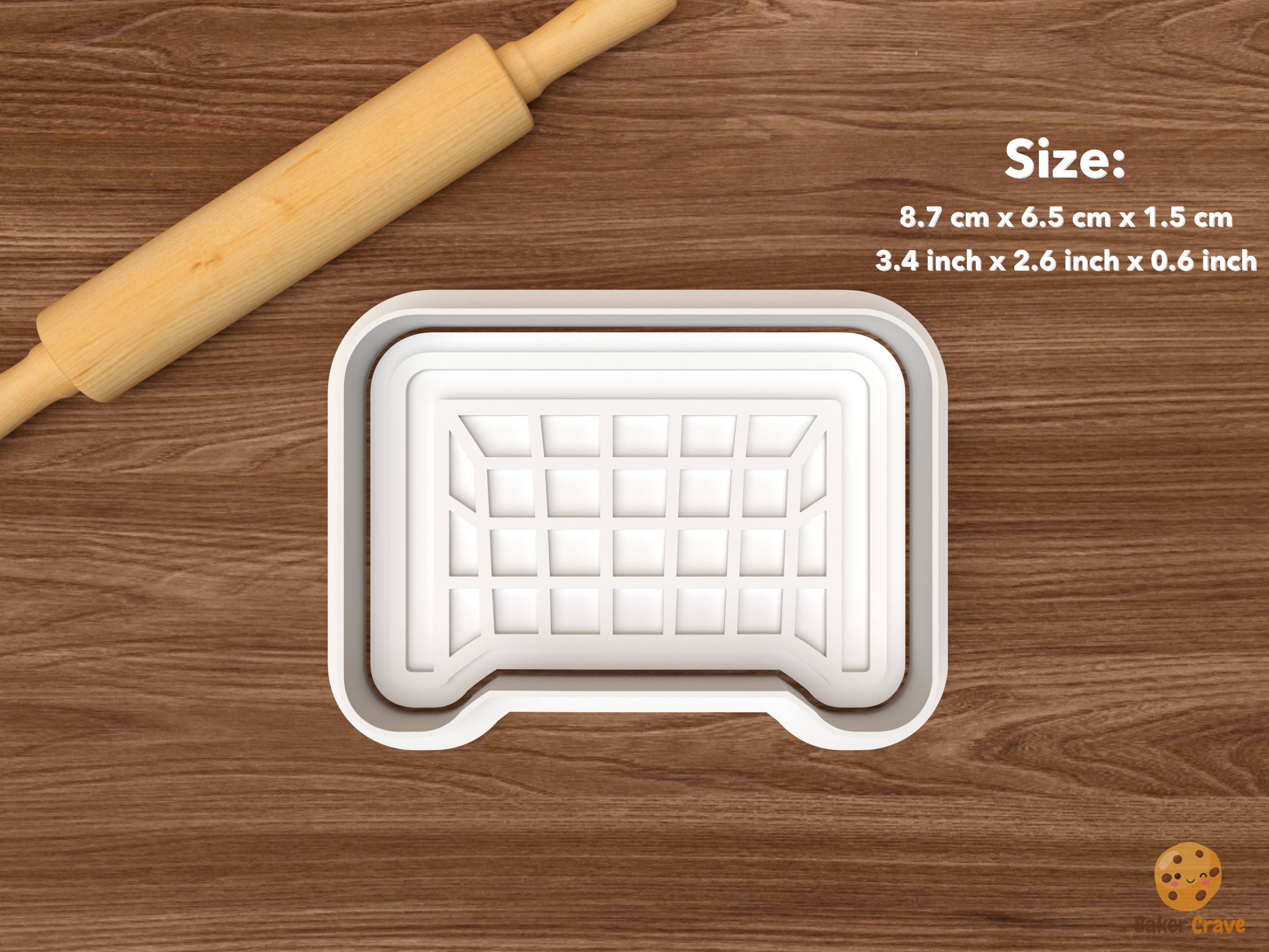 Soccer Match Day Cookie Cutter Set STL File - single soccer goal