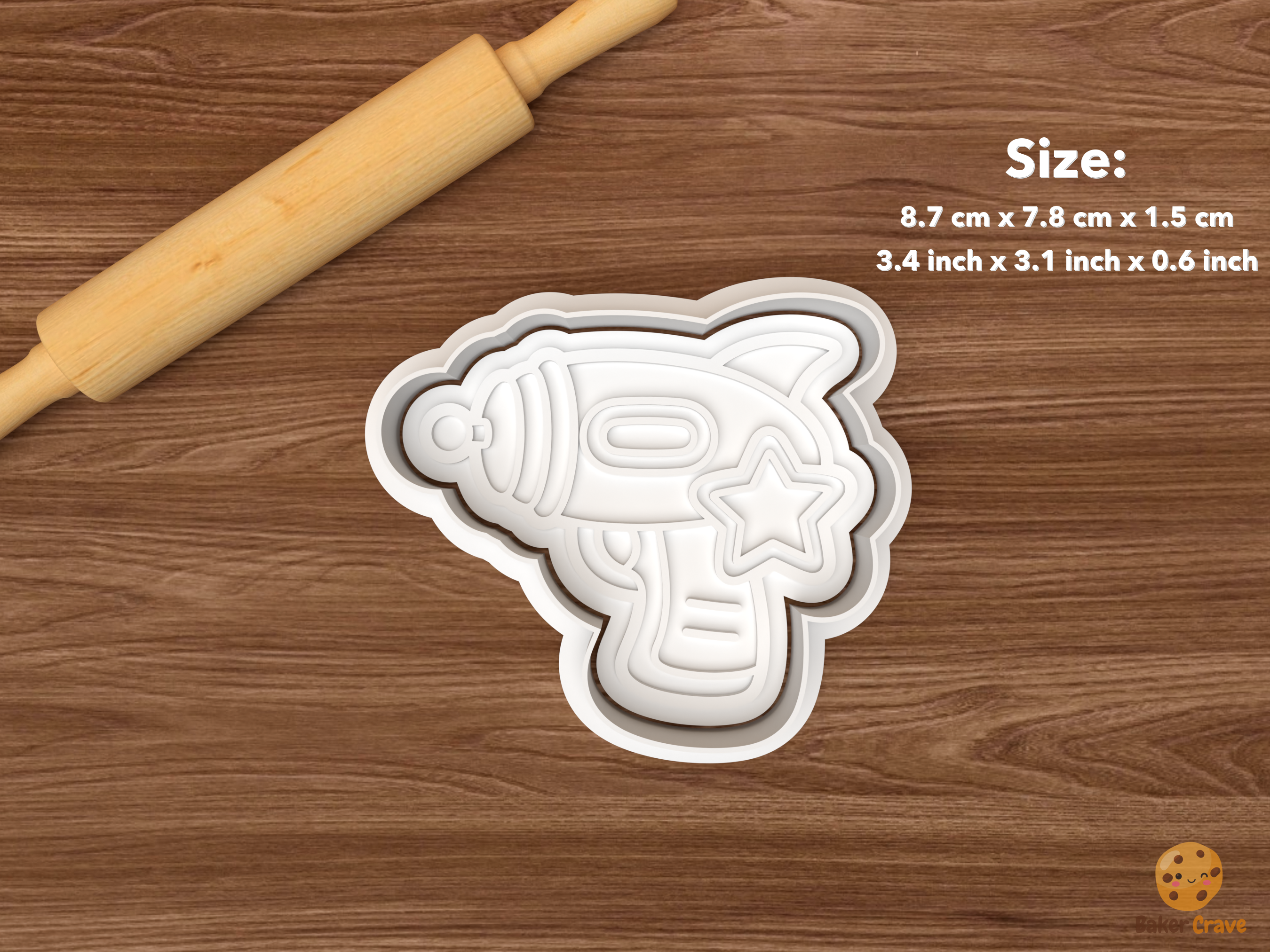 Alien UFO Cookie Cutter Set STL File - single space ray gun