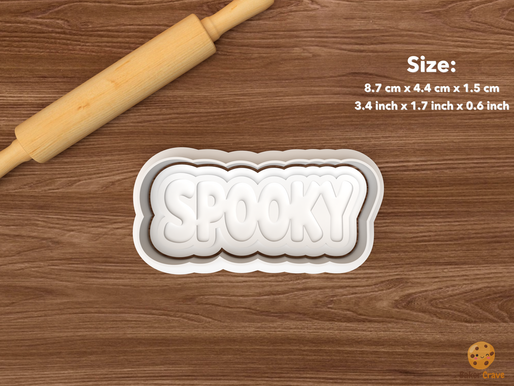 Mini Spooky Words Cookie Cutter Set STL File