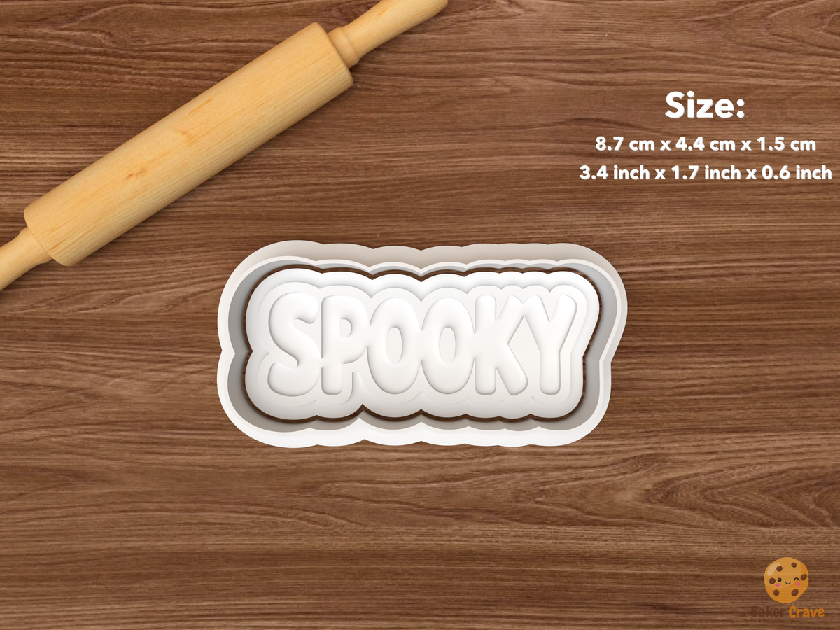 Mini Spooky Words Cookie Cutter Set STL File