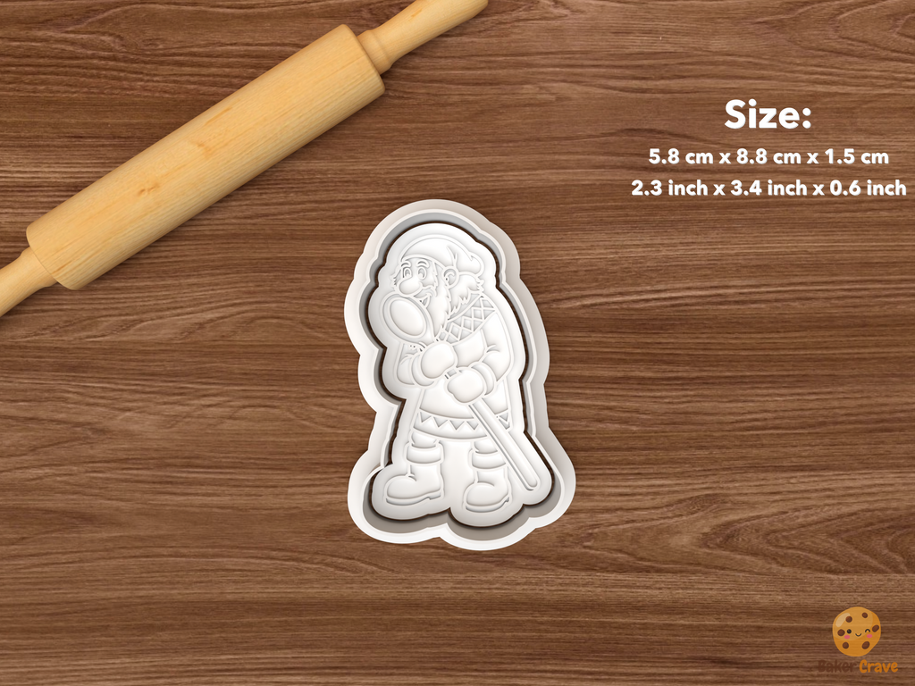 Icelandic Yule Lads Cookie Cutter Set STL File - single spoon licker yule lad