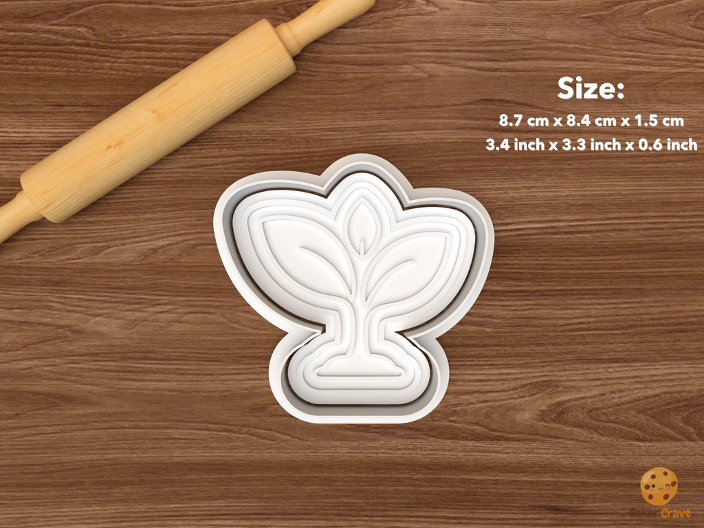 Plant Lover Cookie Cutter Set STL File - single sprout