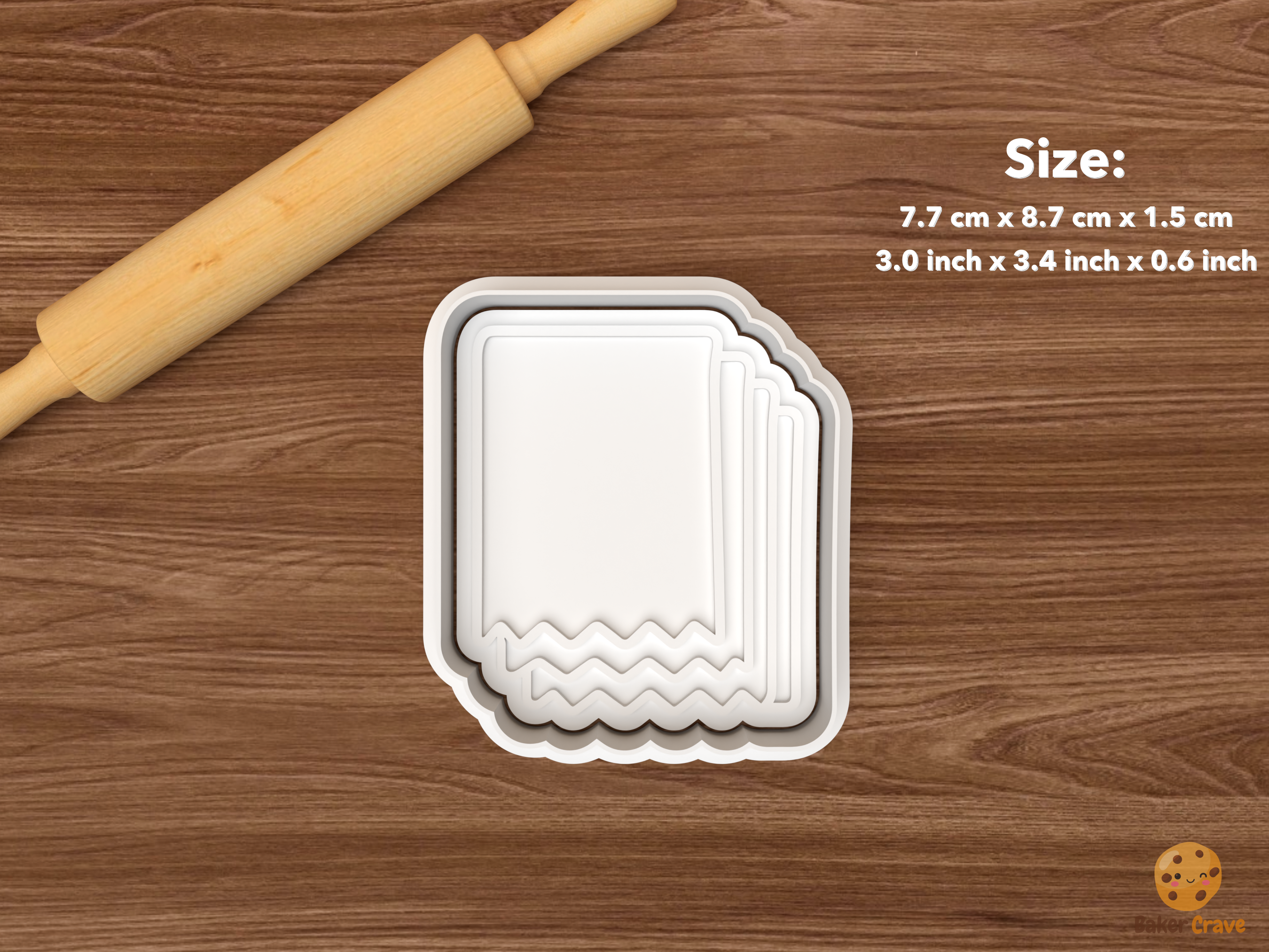 Accountant Tax Season Cookie Cutter Set STL File - single stack of receipts