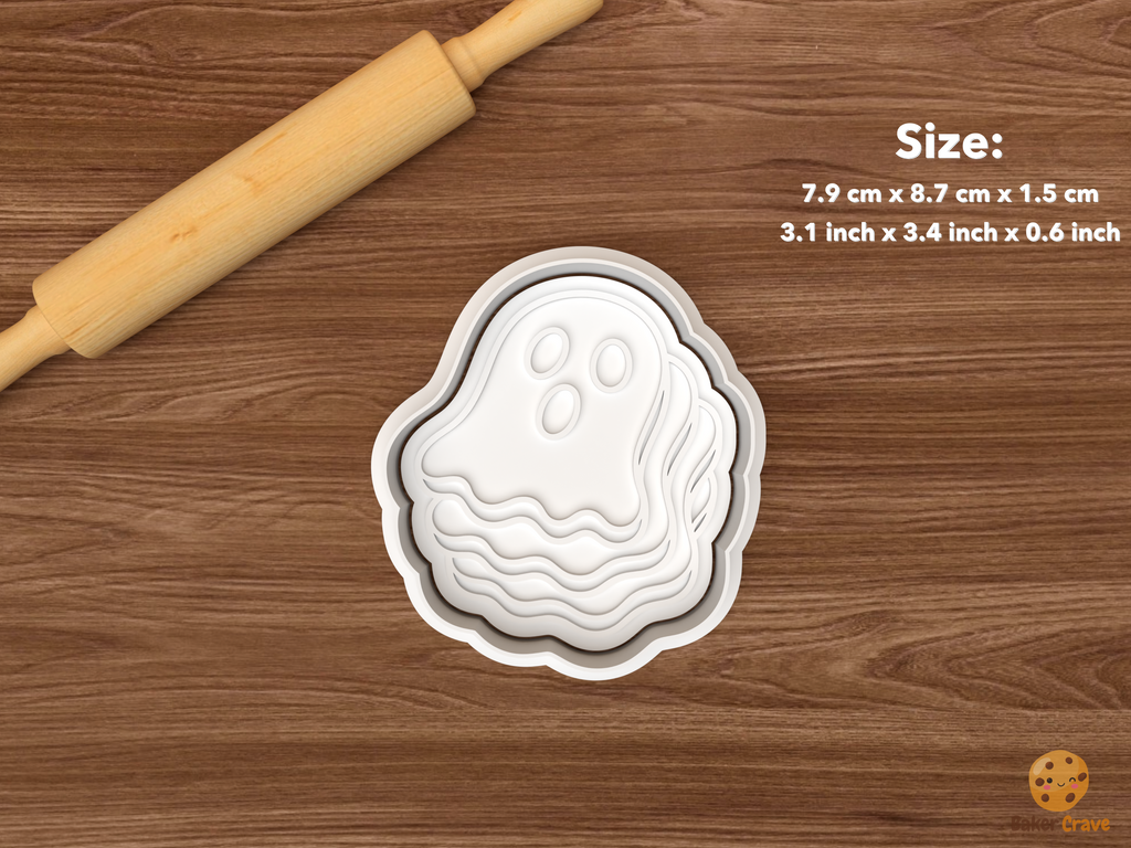 Halloween Charcuterie Board Cookie Cutter Set STL File - single stacked ghost crackers