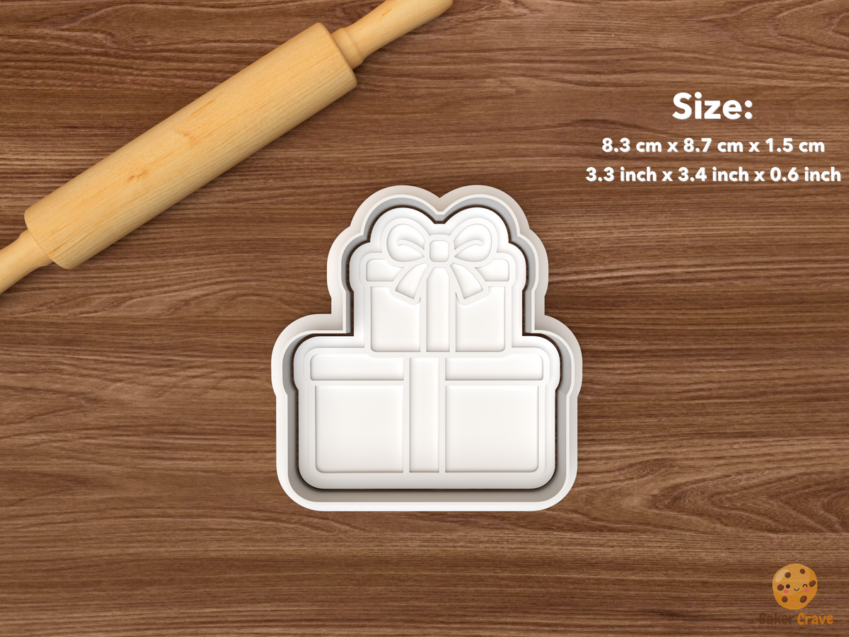 Christmas Gift Boxes Cookie Cutter Set STL File