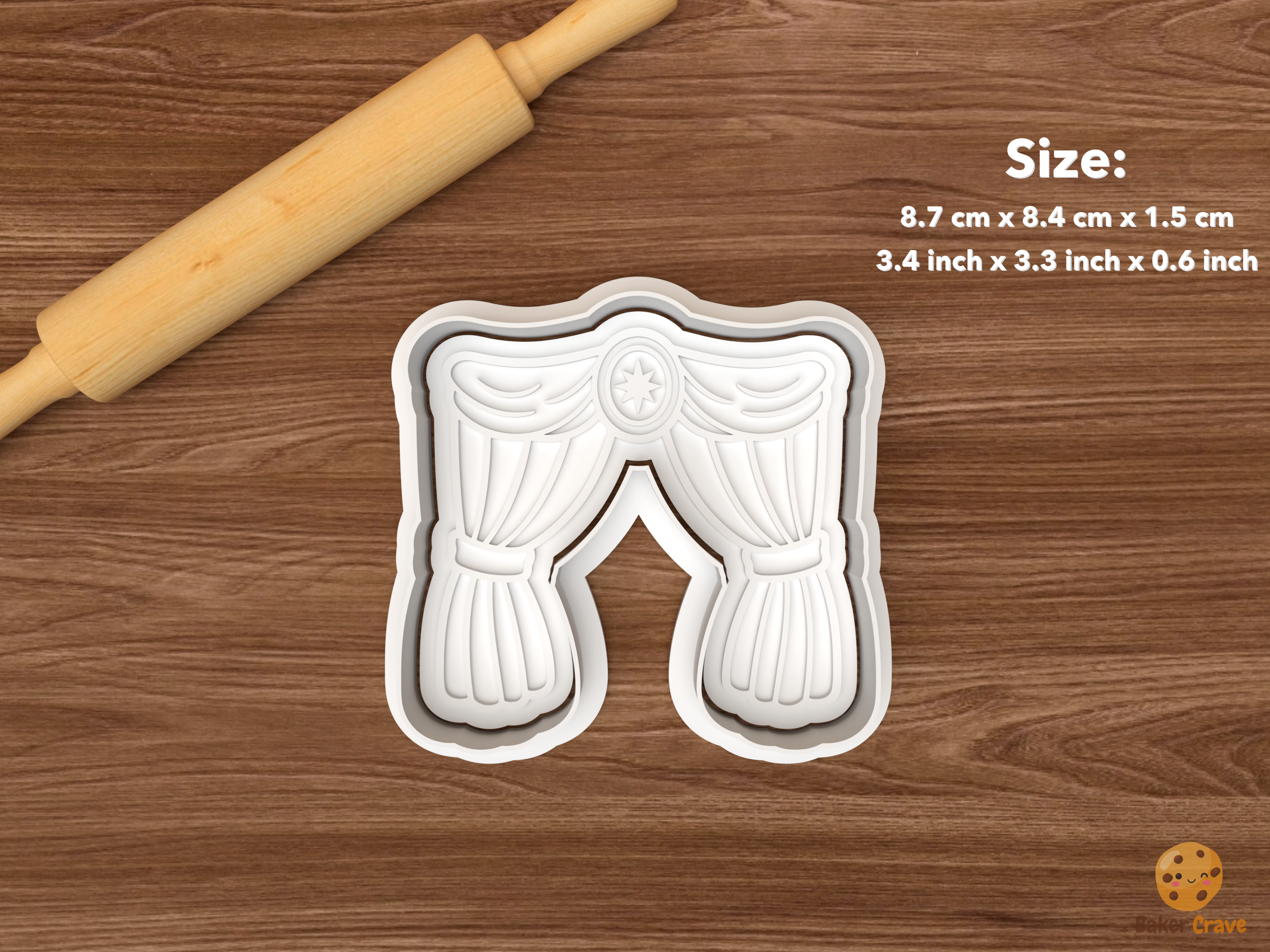 Christmas Opera Night Cookie Cutter Set STL File - single stage curtains