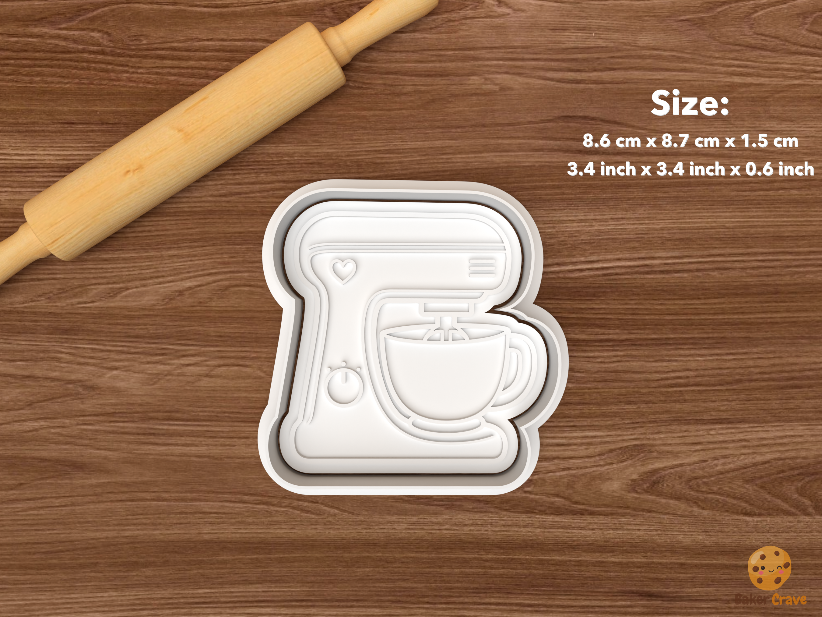 Baking Essentials Cookie Cutter Set STL File - single stand mixer