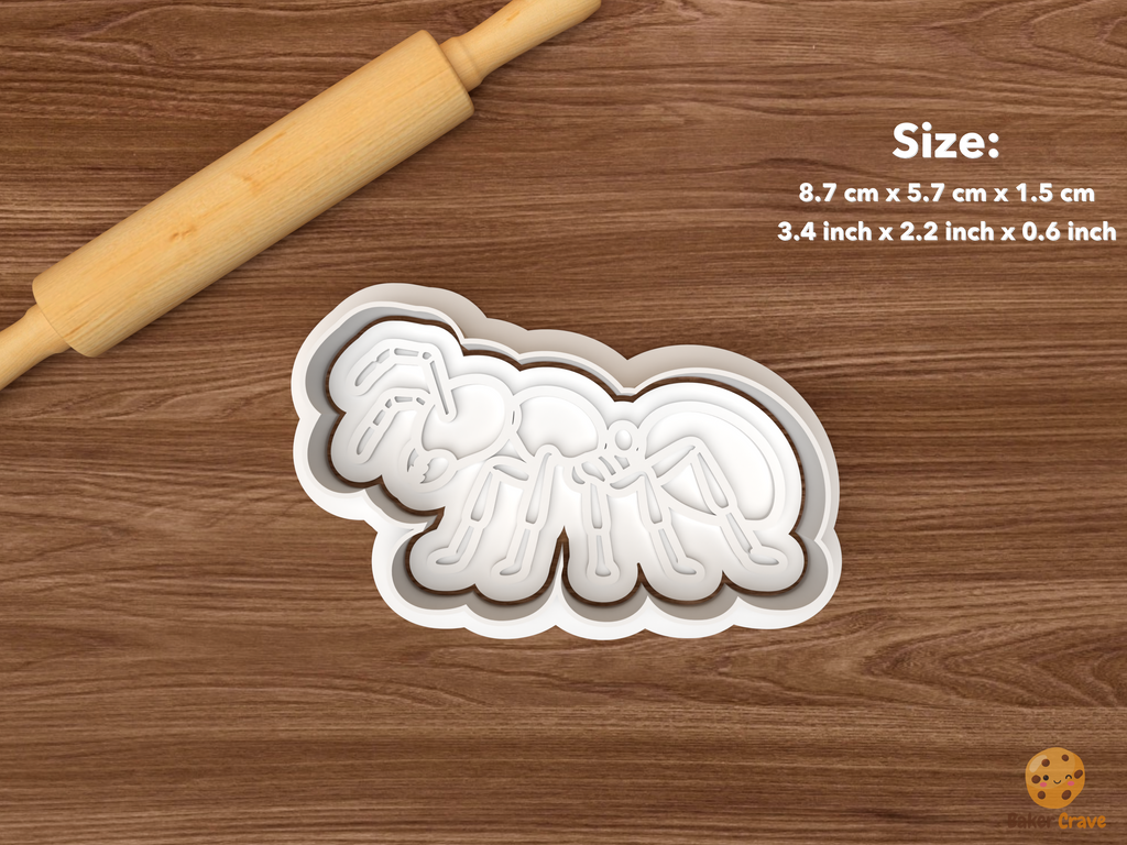 Ant Cookie Cutter Set STL File - single standing ant