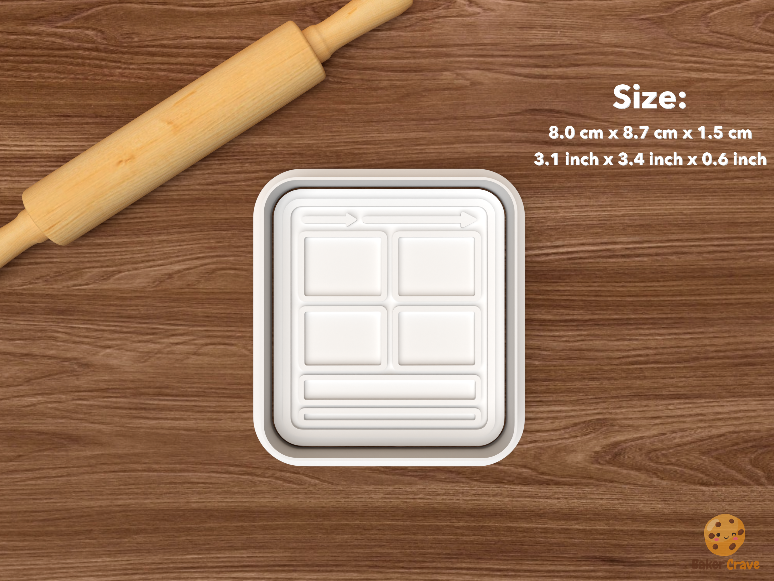 Animation Studio Cookie Cutter Set STL File - single storyboard panel
