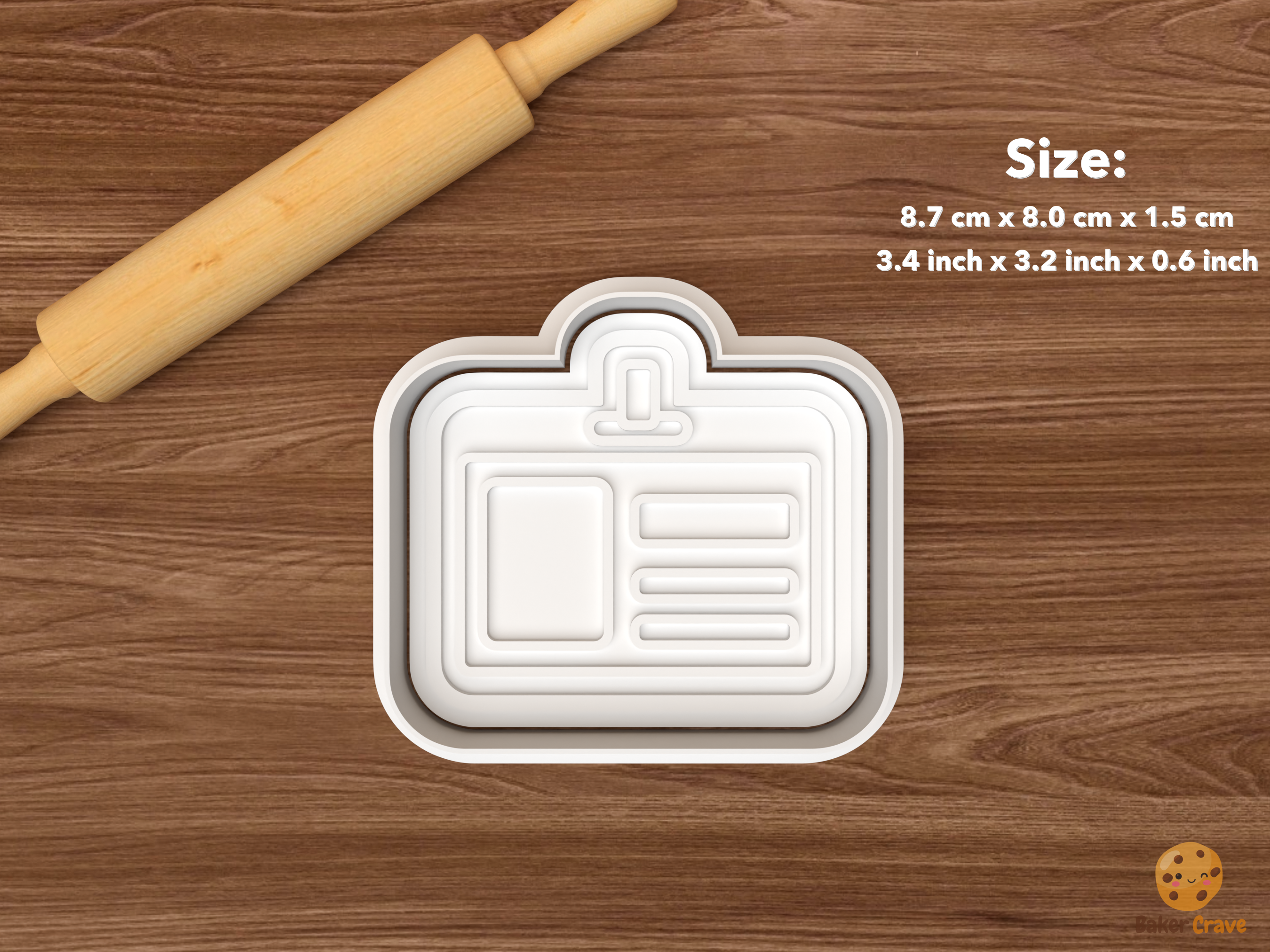 Student Study Life Cookie Cutter Set STL File - single student id badge