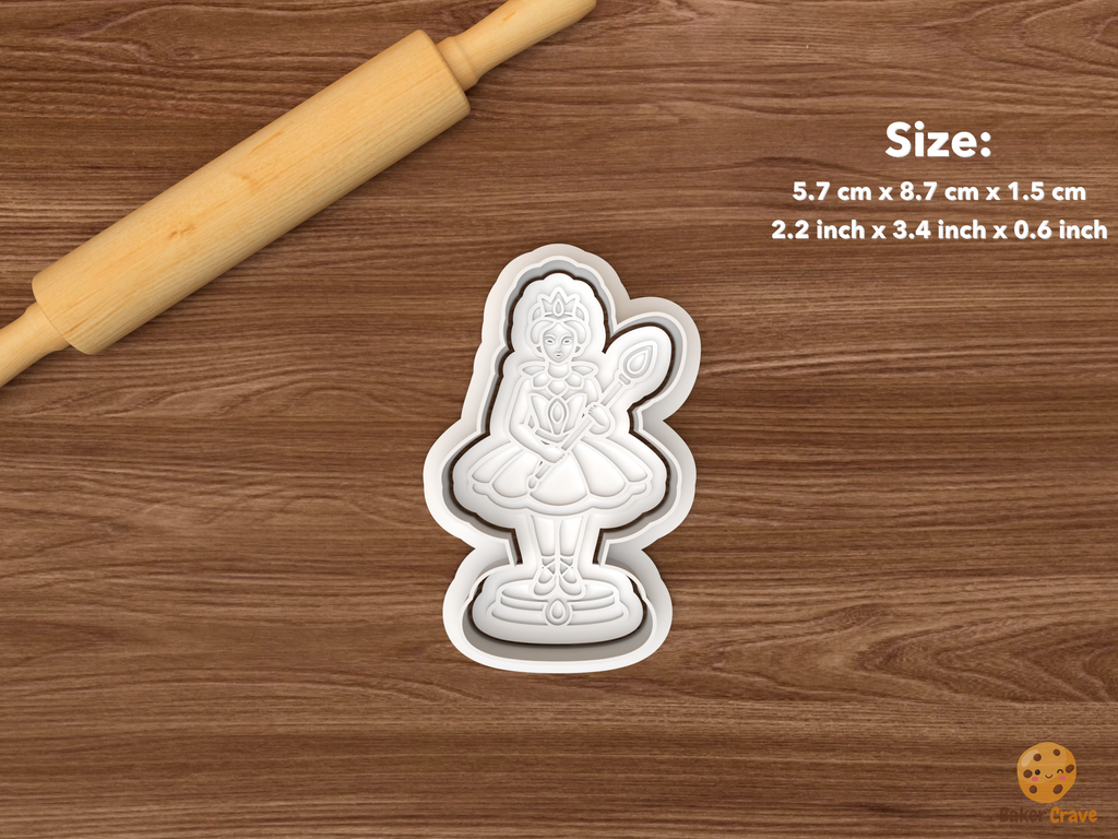 Sugar Plum Fairy Christmas Cookie Cutter Set STL File - single sugar plum fairy with wand