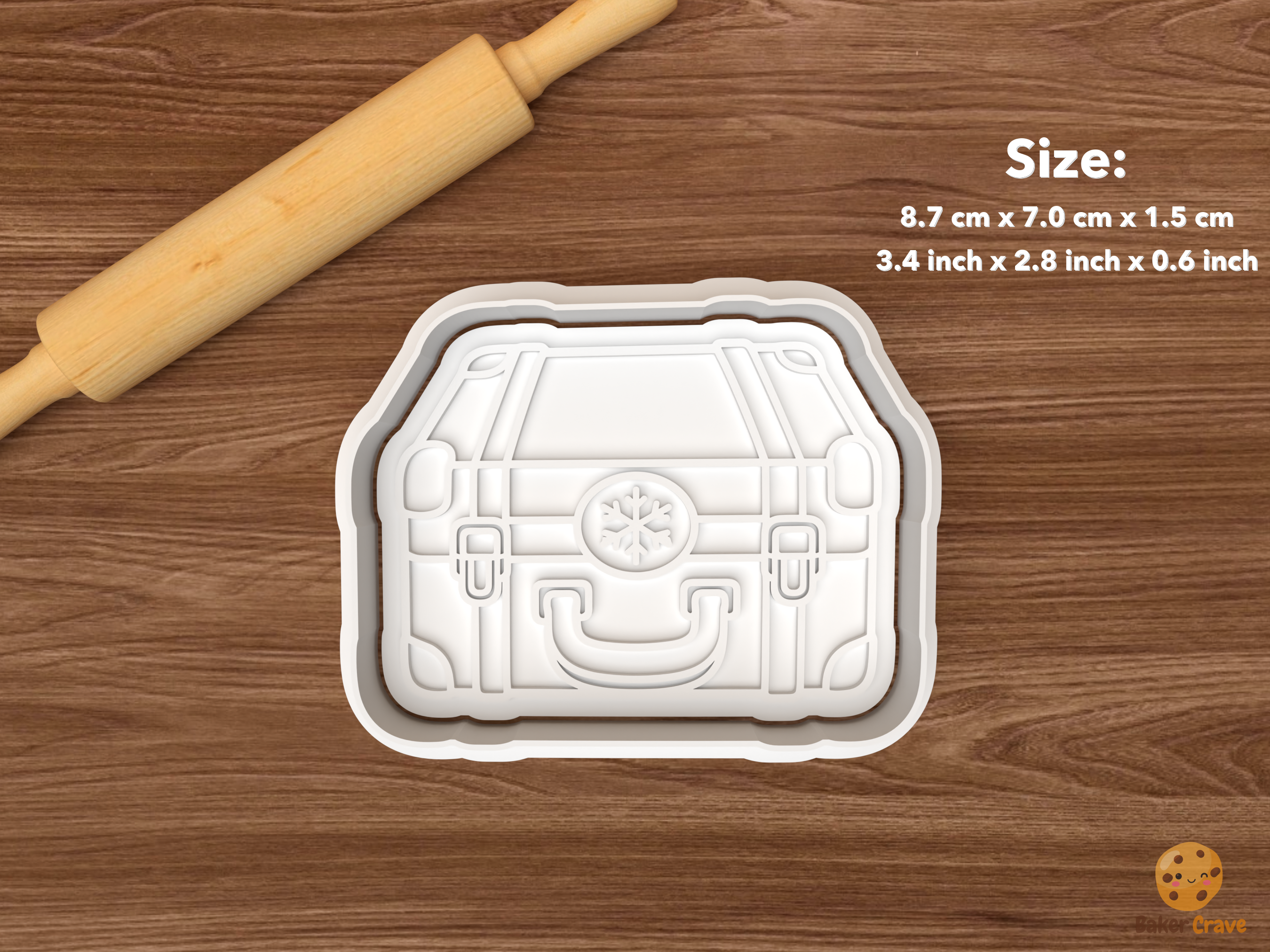 Christmas Eve Box Cookie Cutter Set STL File - single suitcase christmas eve box