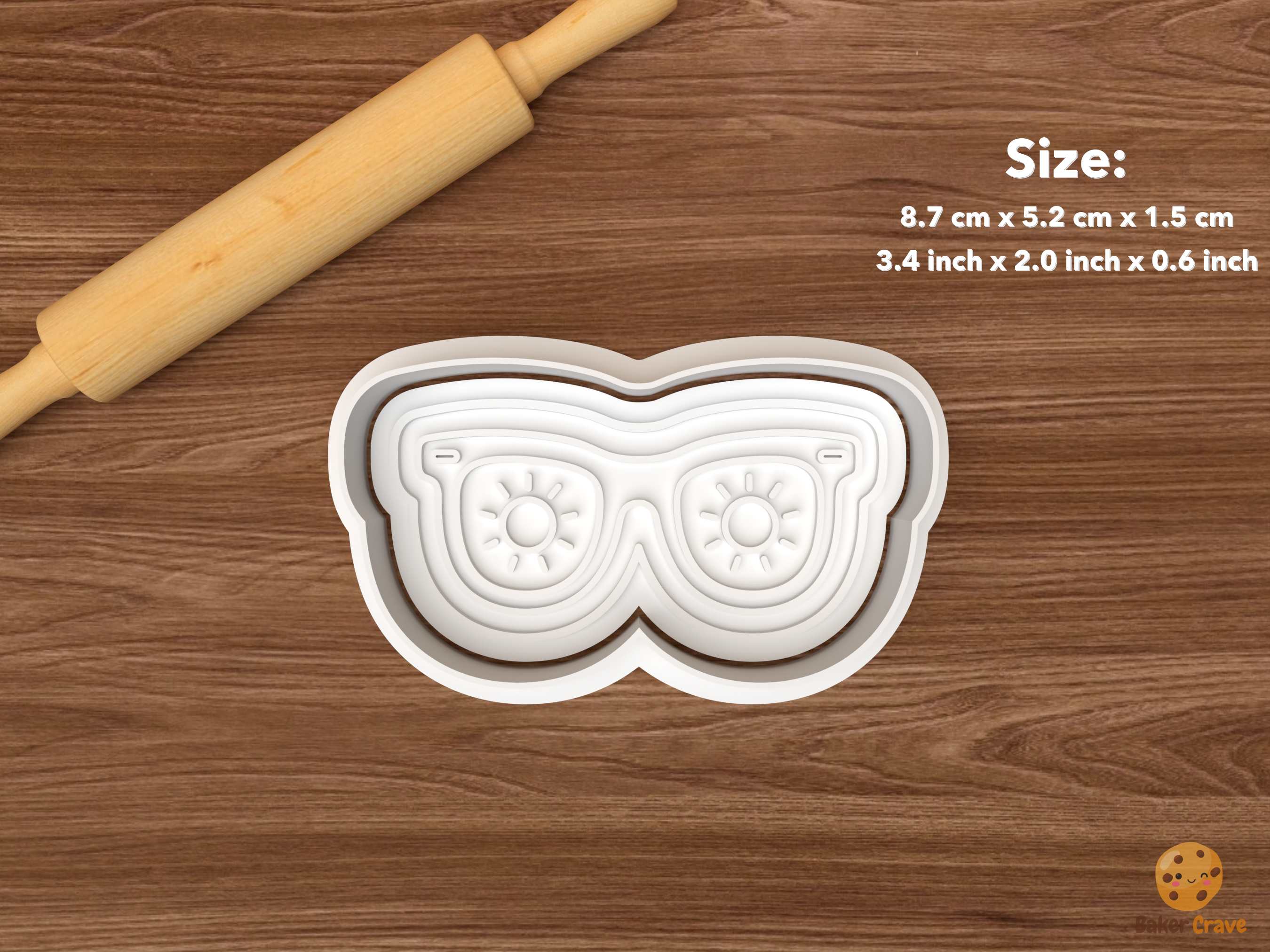 Sunshine Baby Shower Cookie Cutter Set STL File - single sunshine sunglasses