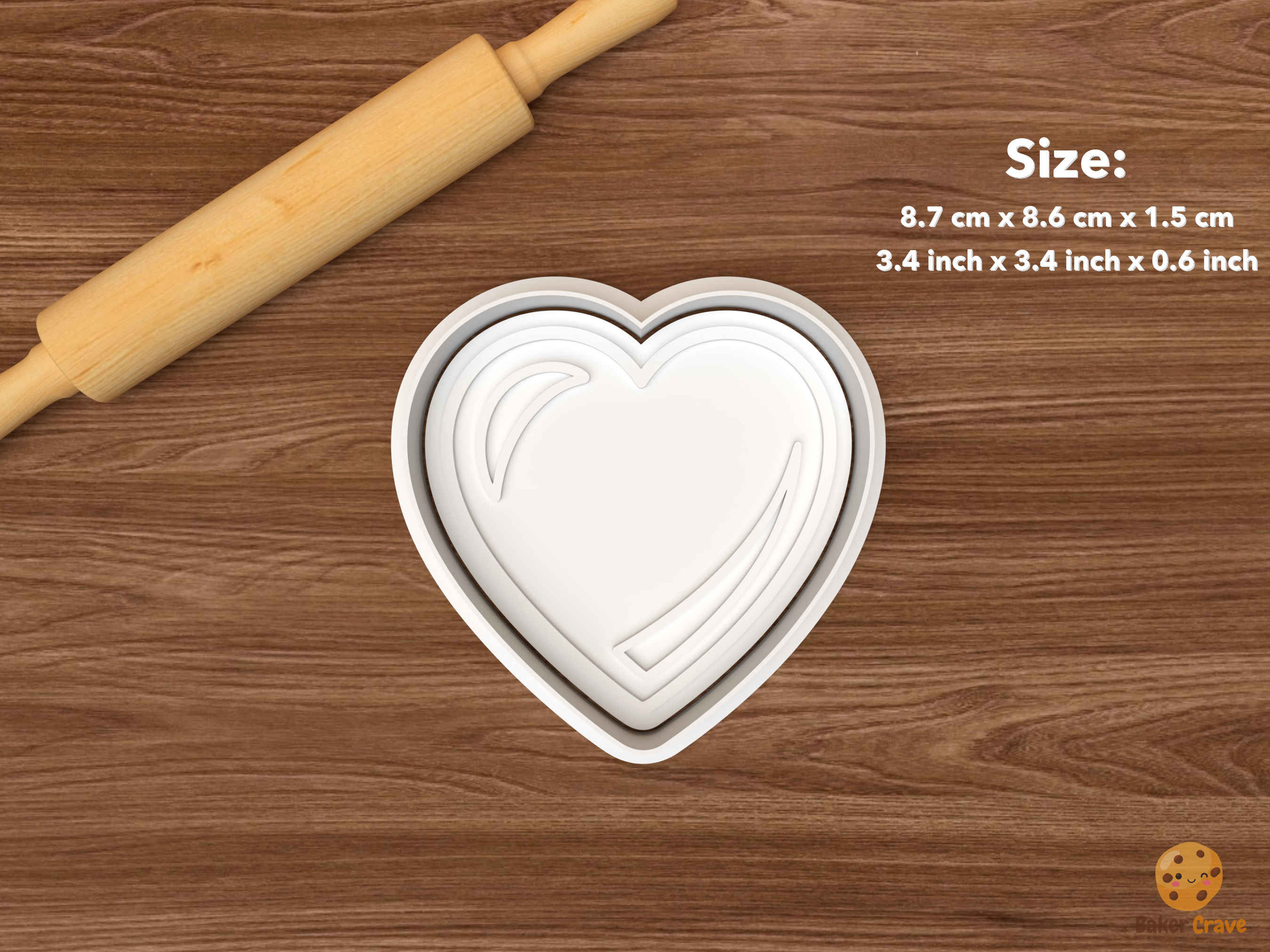 Tattoo Artist Cookie Cutter Set STL File - single tattoo heart