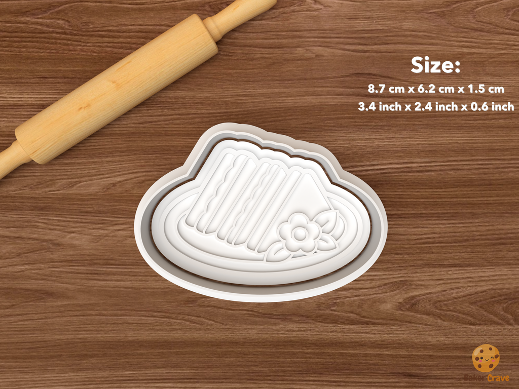 Garden Tea Bridal Shower Cookie Cutter Set STL File - single tea sandwich plate