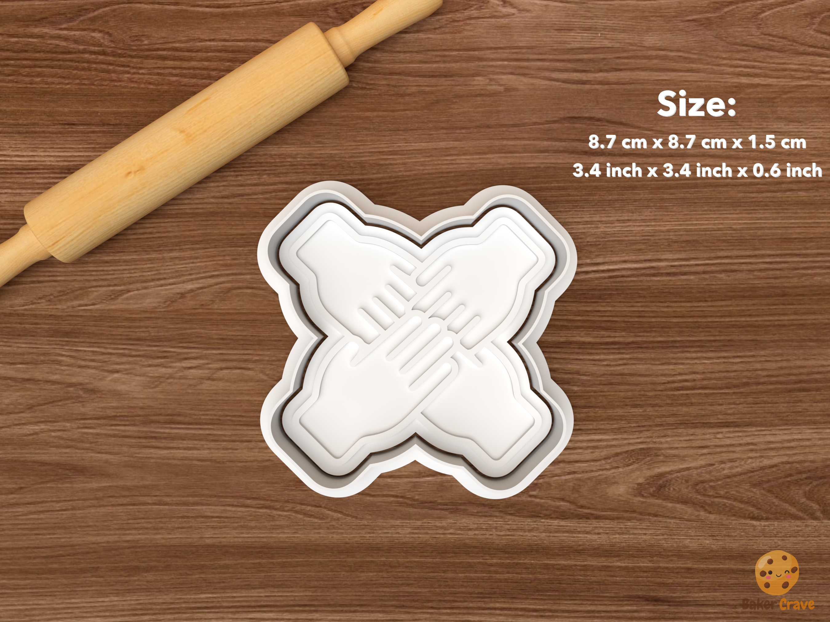 Youth Camp Leadership Cookie Cutter Set STL File - single teamwork hands