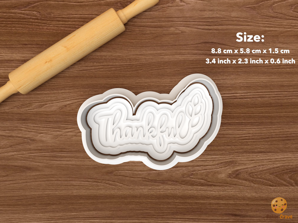 Thanksgiving Greetings Lettering Cookie Cutter Set STL File