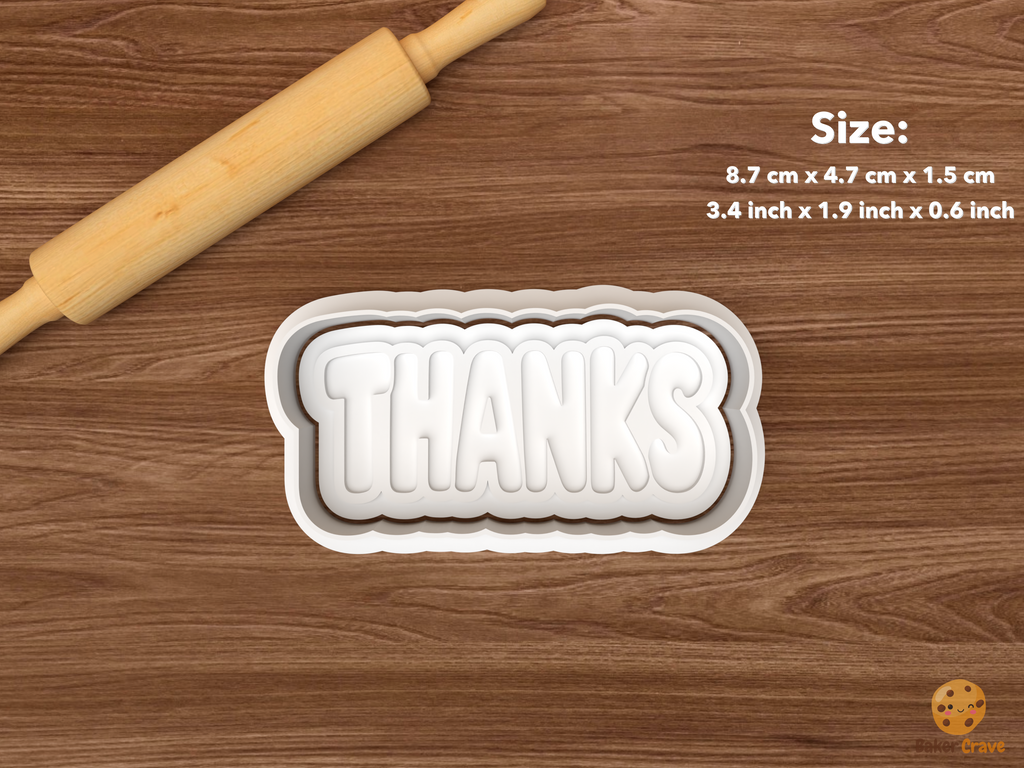 Thank You Lettering Cookie Cutter Set STL File
