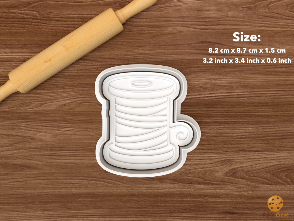 Sewing Quilting Cookie Cutter Set STL File - single thread spool
