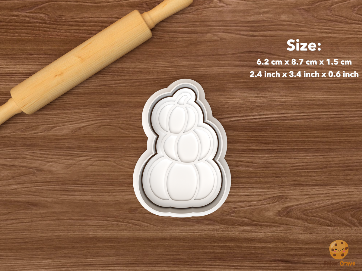 Pumpkin Stack Cookie Cutter Set STL File