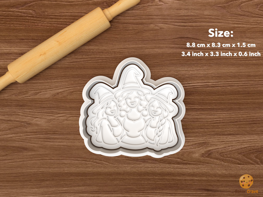 Witch Sisters Collection Cookie Cutter Set STL File