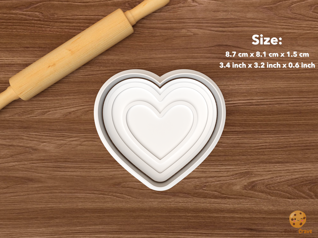 Mini Accent Cookie Cutter Set STL File - single tiny heart