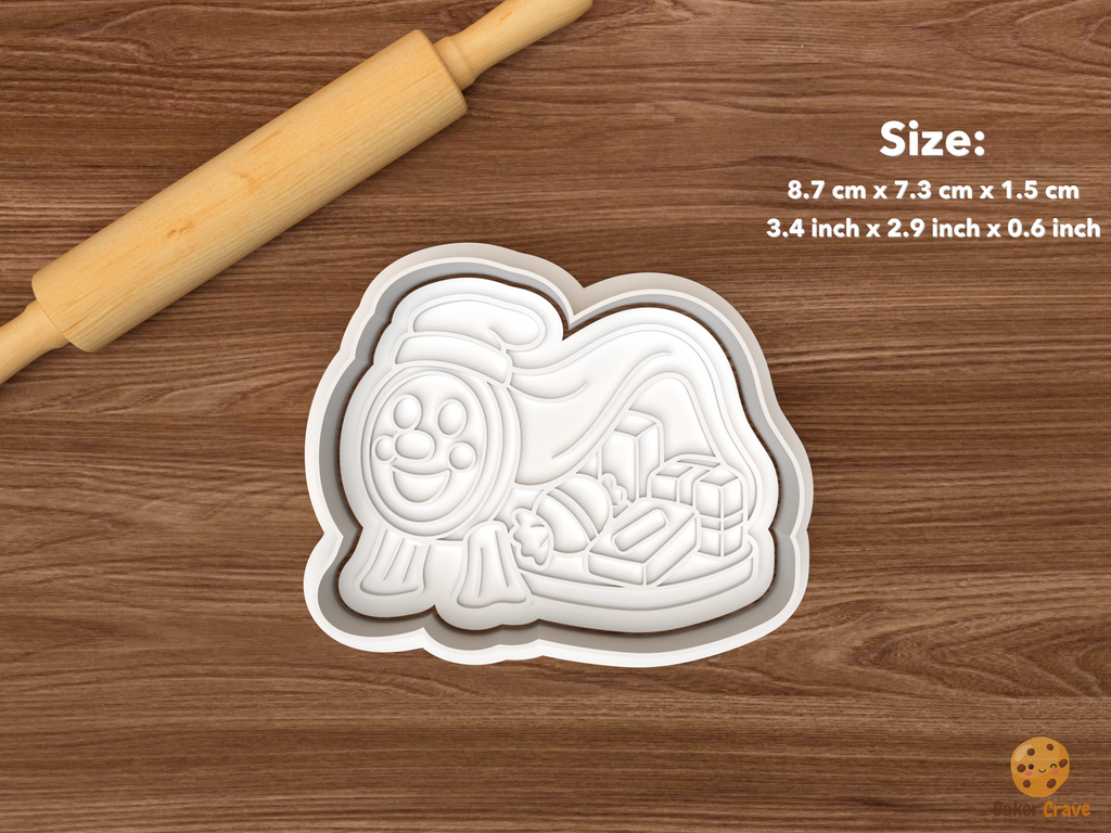 Tio De Nadal Christmas Cookie Cutter Set STL File - single tio de nadal with gifts