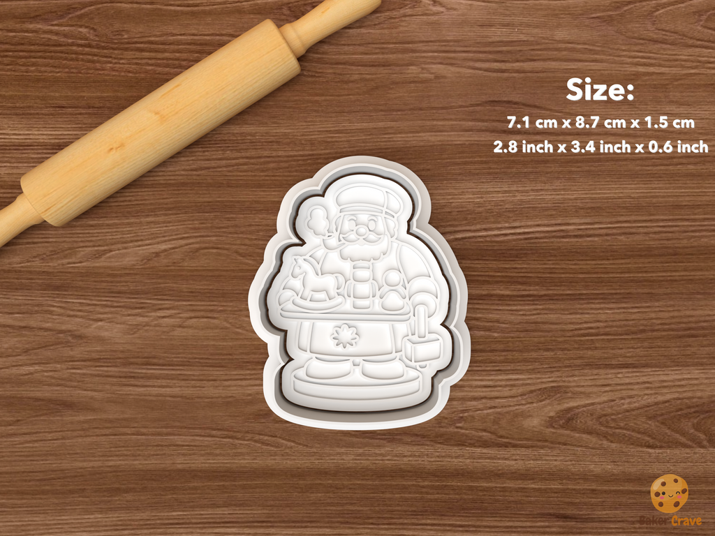 German Christmas Smoker Cookie Cutter Set STL File - single toy maker smoker with toys and hammer