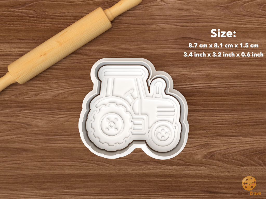 Farm Birthday Cookie Cutter Set STL File - single tractor