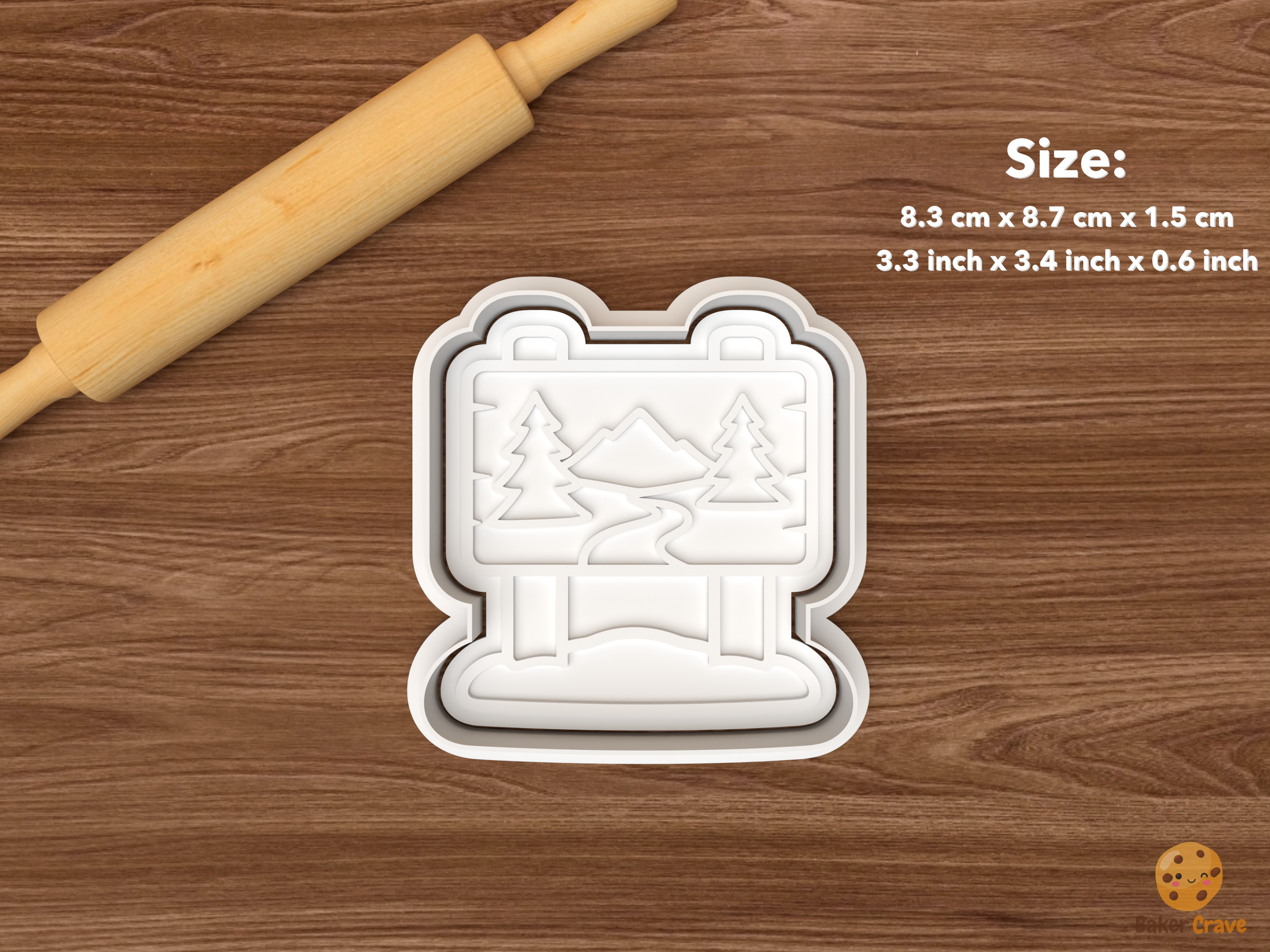 National Park Ranger Cookie Cutter Set STL File - single trail sign