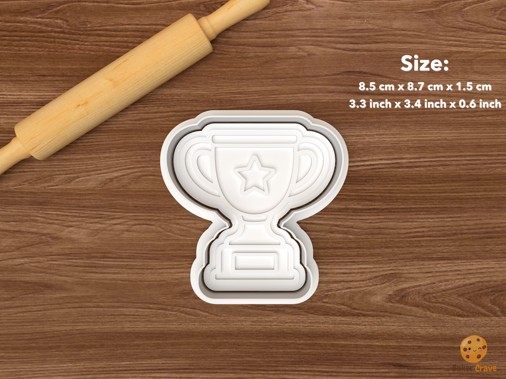 Soccer Cookie Cutter Set STL File - single trophy