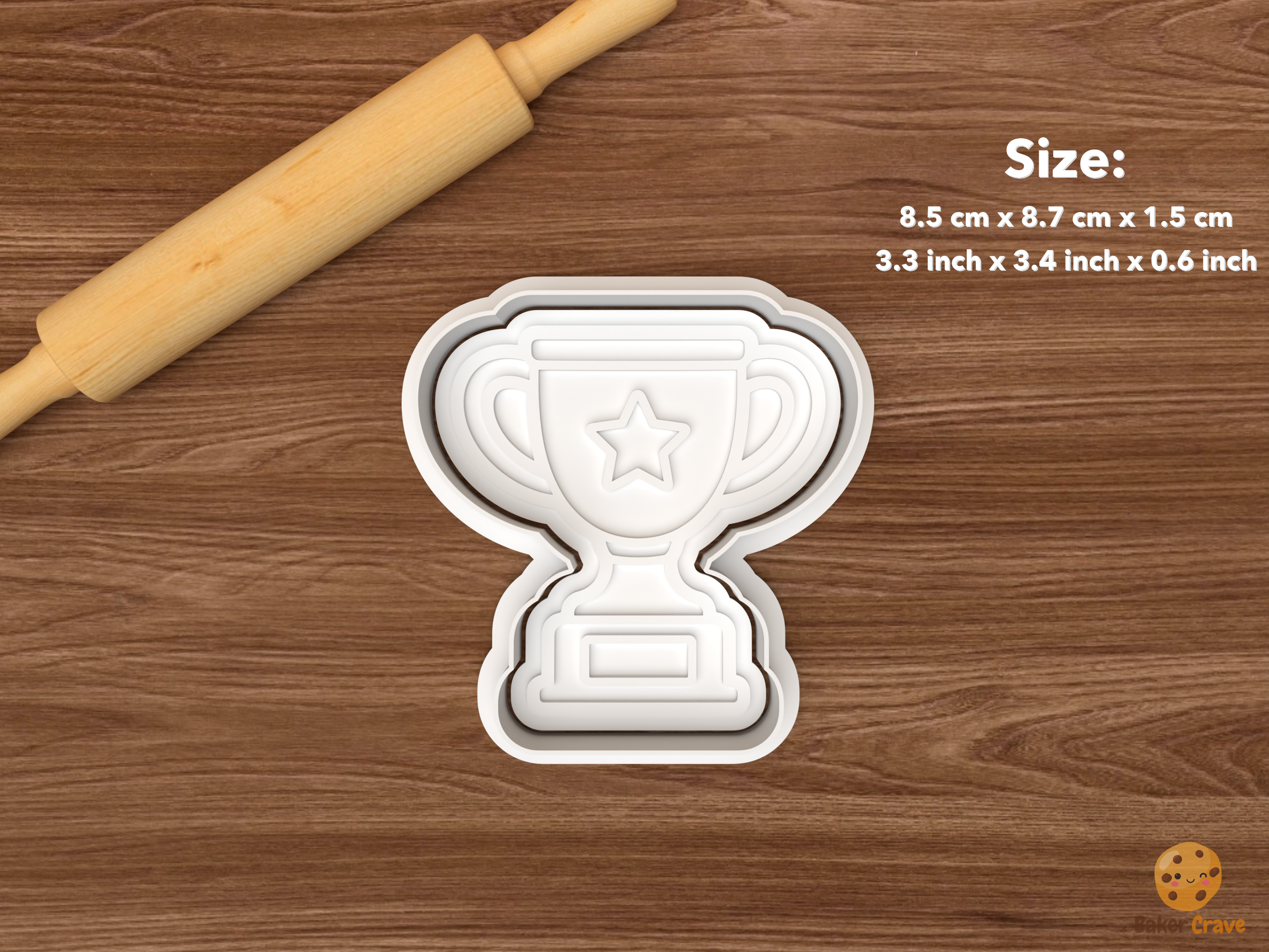 Soccer Cookie Cutter Set STL File - single trophy
