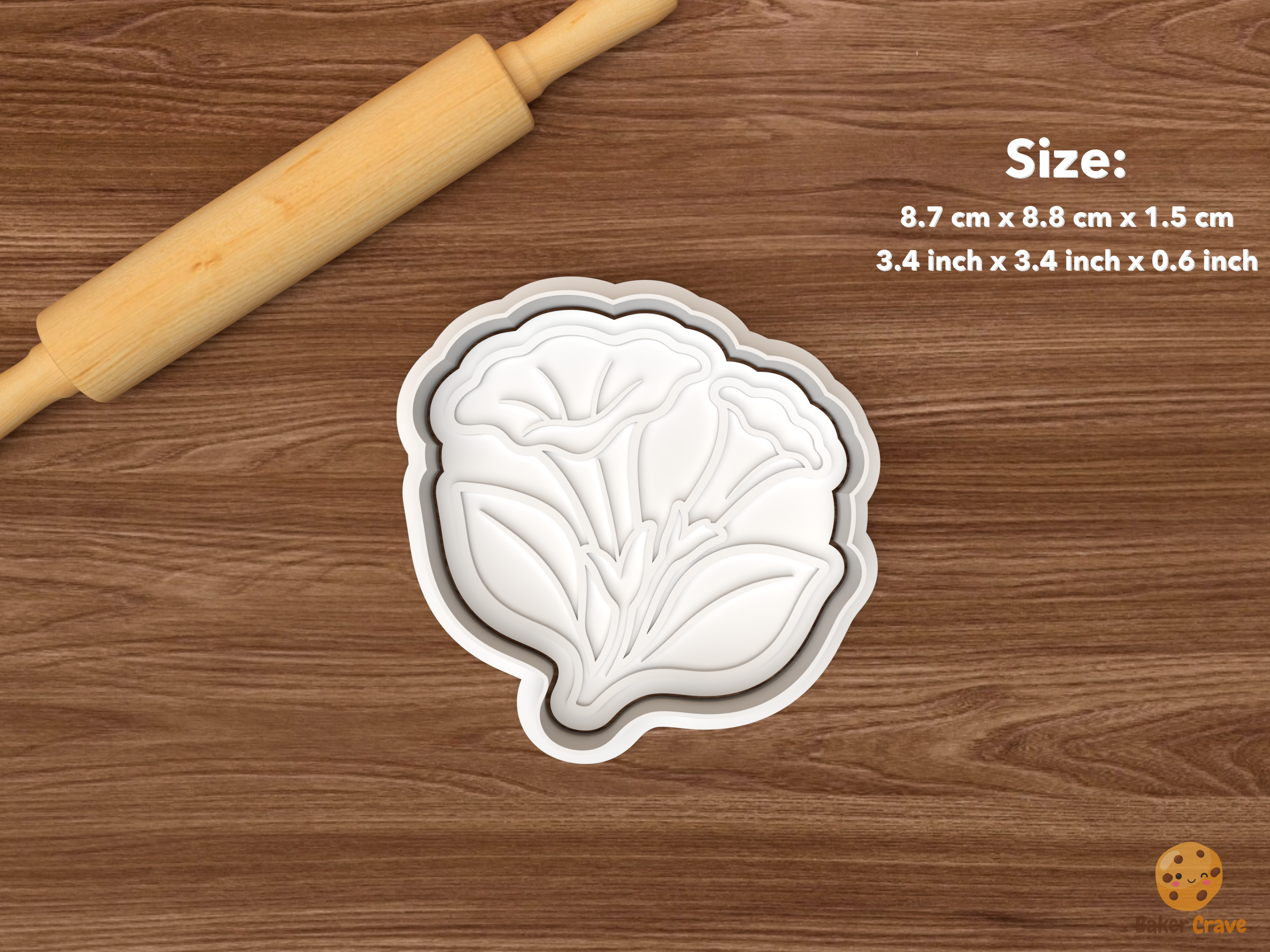 Hummingbird Flower Cookie Cutter Set STL File