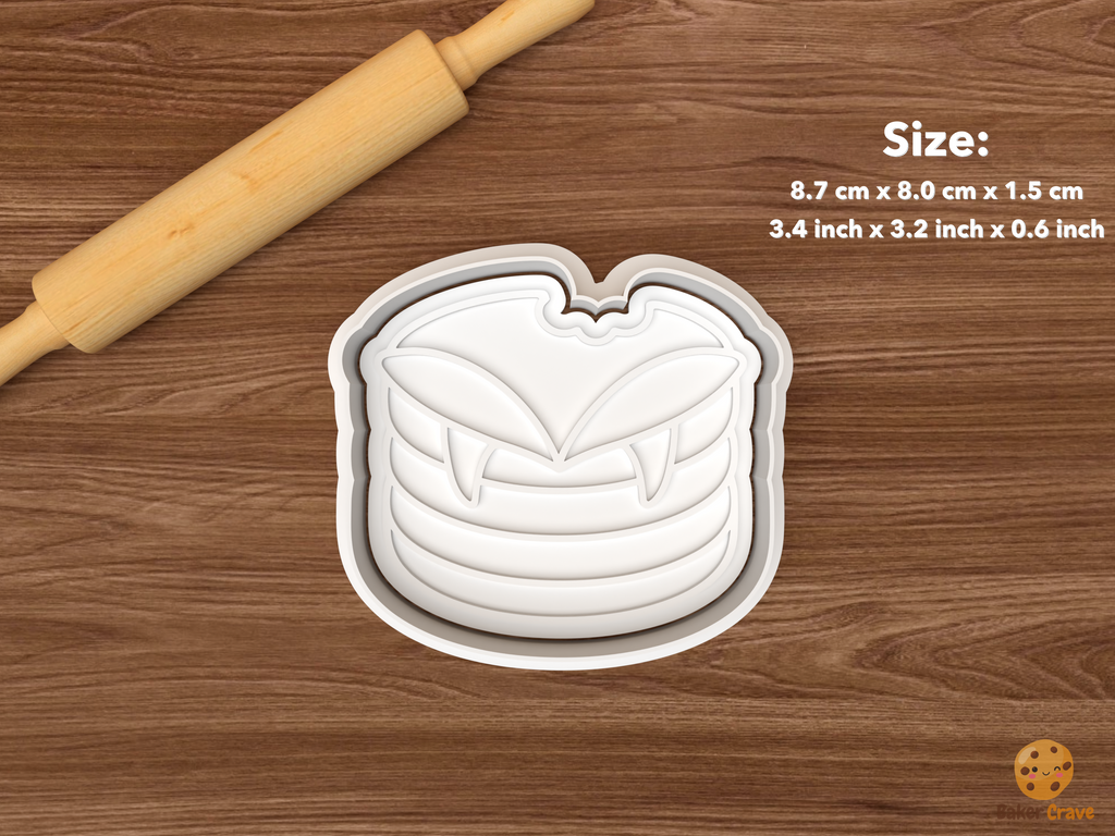 Halloween Pancake Cookie Cutter Set STL File - single vampire bat pancake
