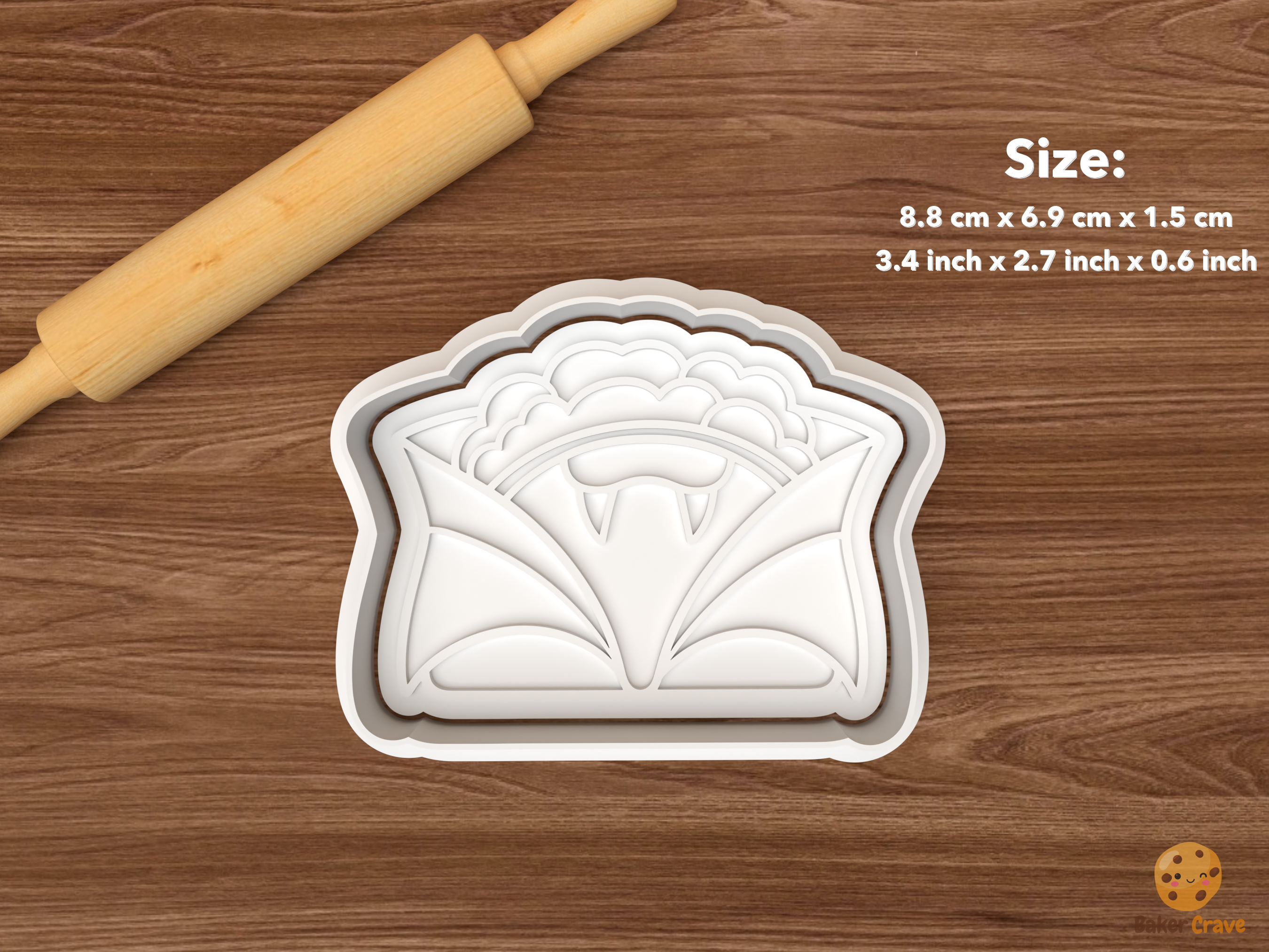 Halloween Taco Cookie Cutter Set STL File - single vampire taco