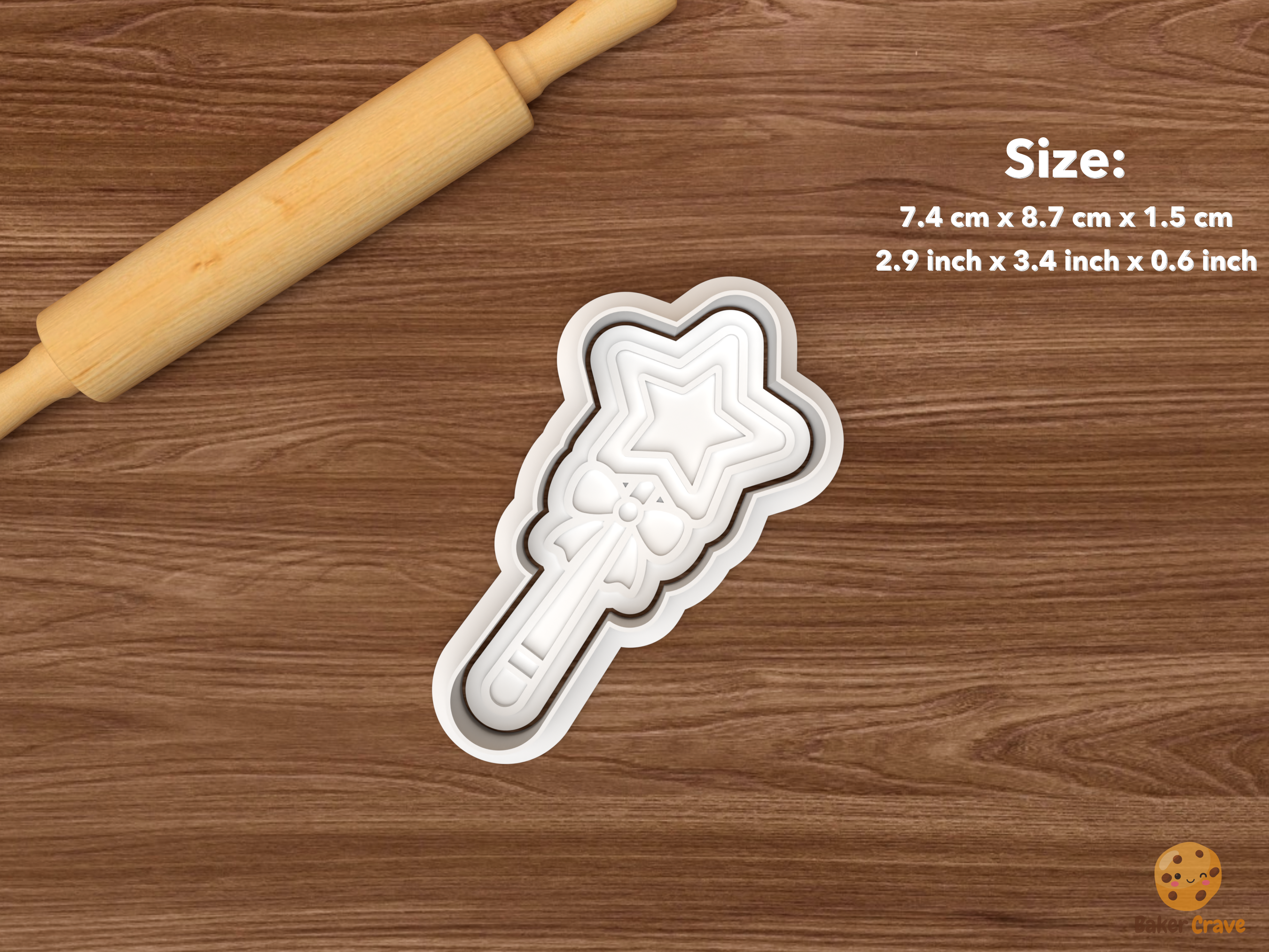 Princess Birthday Cookie Cutter Set STL File - single wand