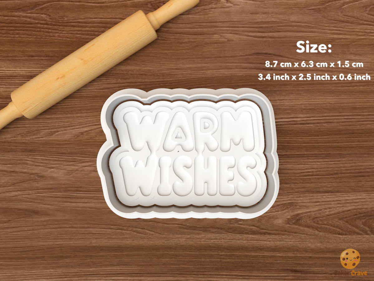 Let It Snow Winter Greetings Cookie Cutter Set STL File