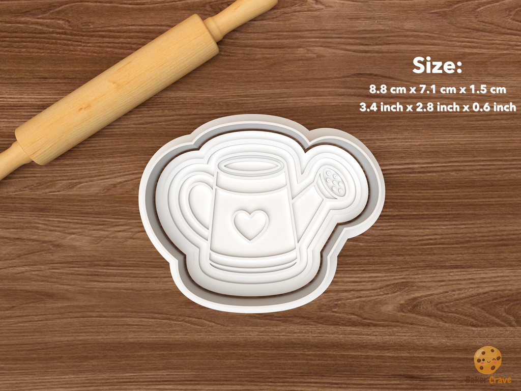 Plant Mom Cookie Cutter Set STL File - single watering can